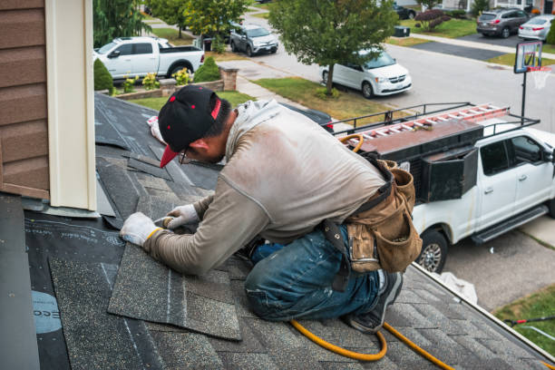 Professional Flat Roof Repair technician working in Hill, NH
